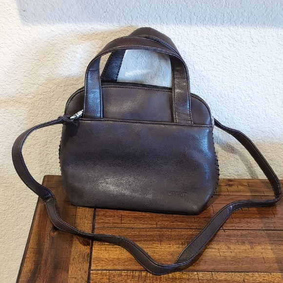 Esprit Handbags - Esprit Brown Faux Leather Purse Hand Bag With Shoulder Strap